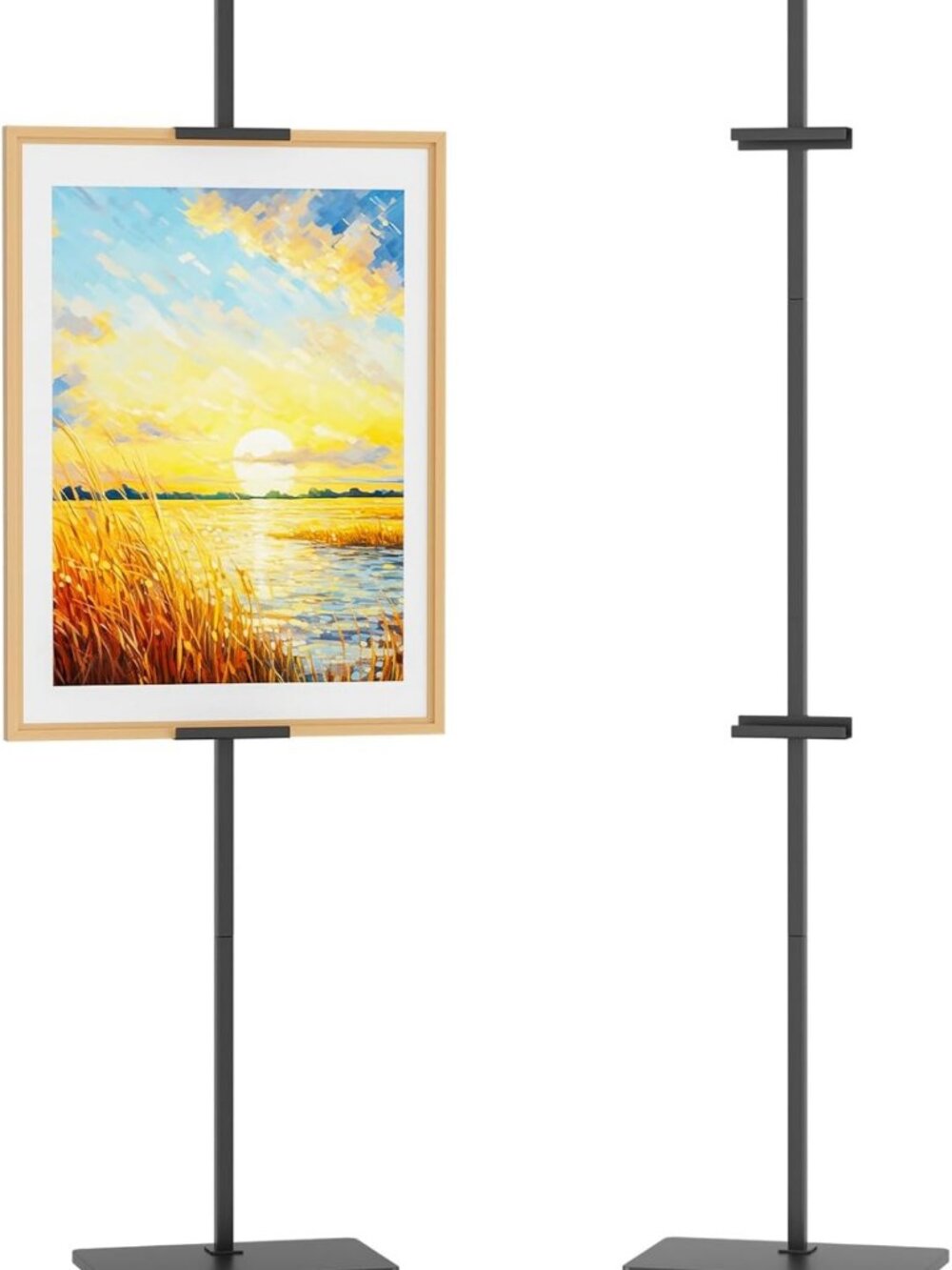 Adjustable Floor Easel Stand for Art & Displays, Holds Frames Up to 64